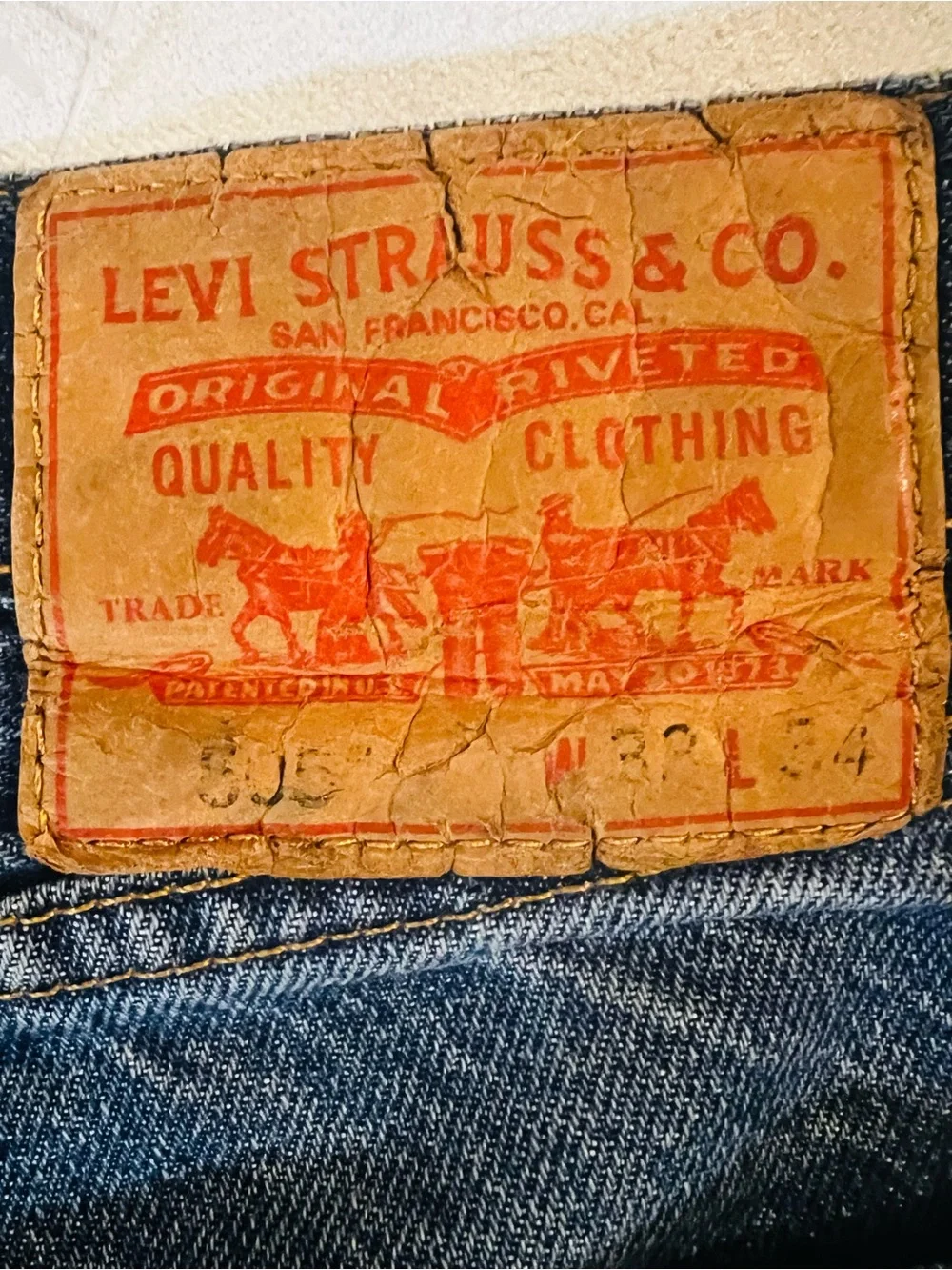 Men's Levi 505 Distressed Blue Denim Jeans